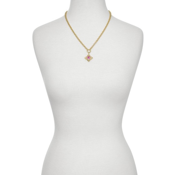 Kendra Scott Lily 14K Gold Over Brass
Chain Pendant Necklace - Blue Of Pink NWT - Picture 3 of 10